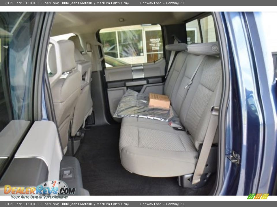 2015 Ford F150 XLT SuperCrew Blue Jeans Metallic / Medium Earth Gray Photo #12
