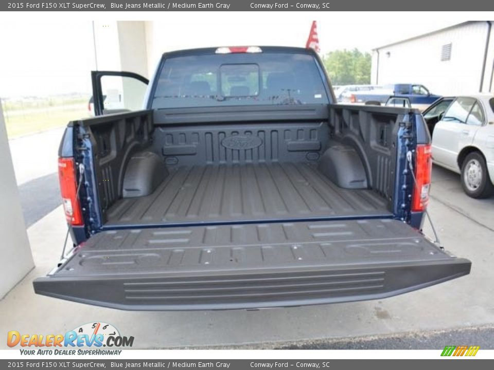 2015 Ford F150 XLT SuperCrew Blue Jeans Metallic / Medium Earth Gray Photo #15