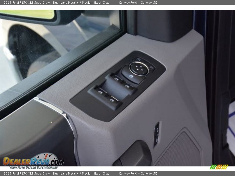2015 Ford F150 XLT SuperCrew Blue Jeans Metallic / Medium Earth Gray Photo #18