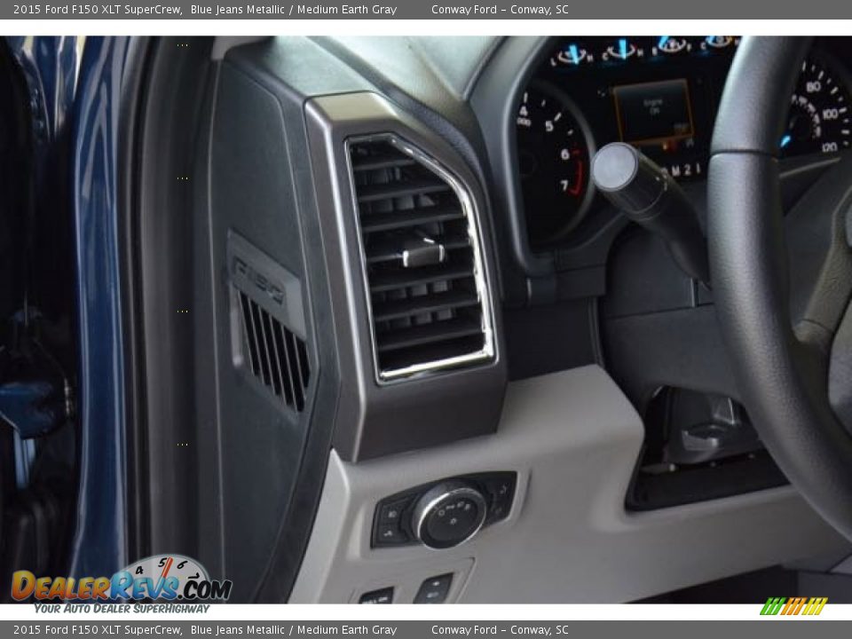 2015 Ford F150 XLT SuperCrew Blue Jeans Metallic / Medium Earth Gray Photo #20