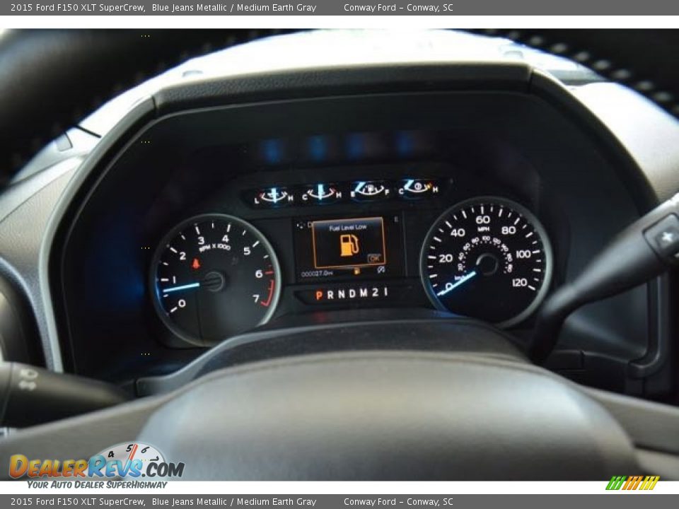 2015 Ford F150 XLT SuperCrew Blue Jeans Metallic / Medium Earth Gray Photo #21