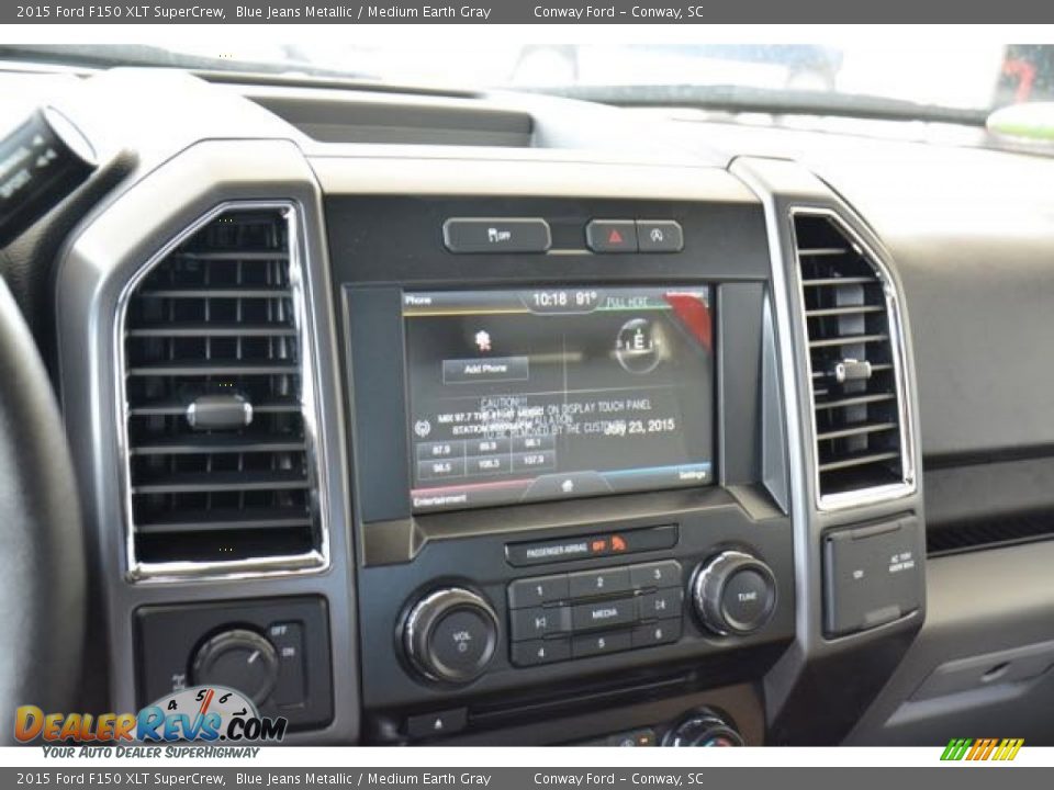 2015 Ford F150 XLT SuperCrew Blue Jeans Metallic / Medium Earth Gray Photo #25