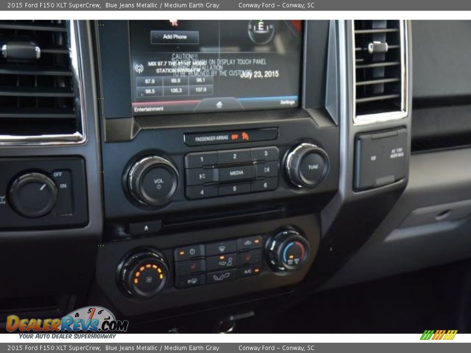 2015 Ford F150 XLT SuperCrew Blue Jeans Metallic / Medium Earth Gray Photo #26