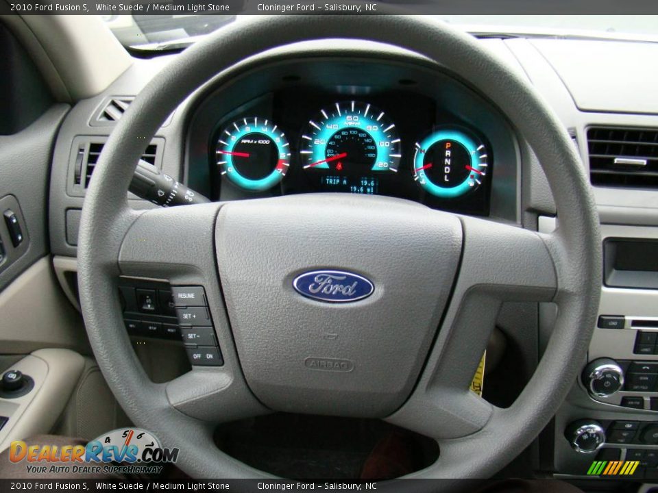 2010 Ford Fusion S White Suede / Medium Light Stone Photo #21