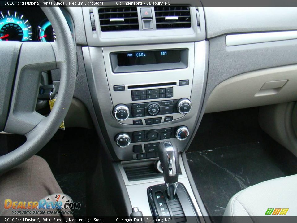 2010 Ford Fusion S White Suede / Medium Light Stone Photo #26