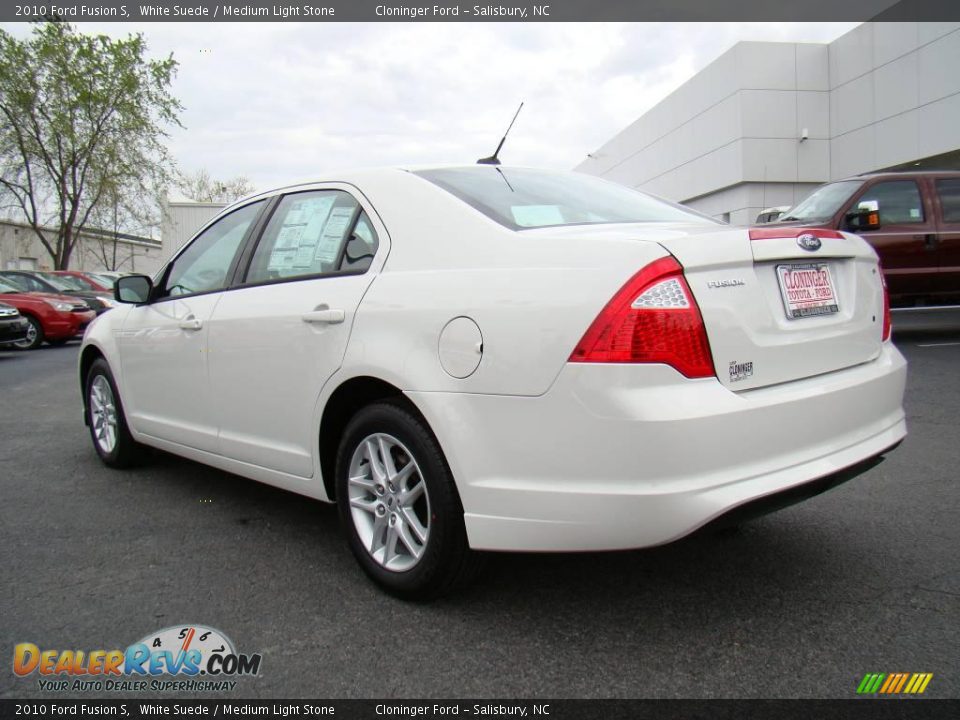 2010 Ford Fusion S White Suede / Medium Light Stone Photo #27