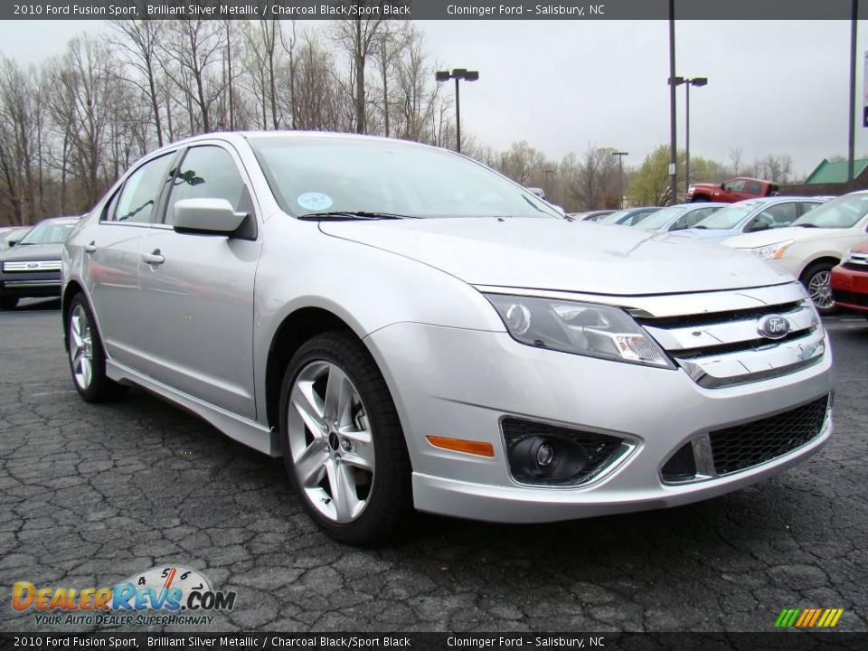 2010 Ford Fusion Sport Brilliant Silver Metallic / Charcoal Black/Sport Black Photo #1