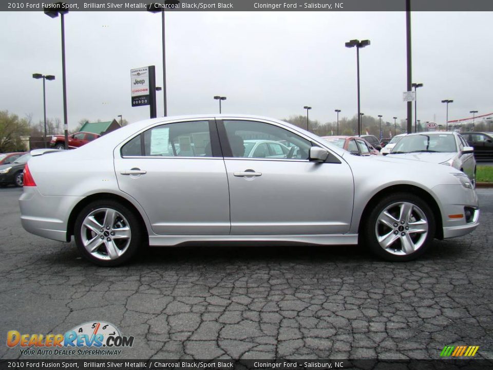 2010 Ford Fusion Sport Brilliant Silver Metallic / Charcoal Black/Sport Black Photo #2