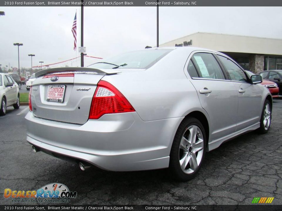 2010 Ford Fusion Sport Brilliant Silver Metallic / Charcoal Black/Sport Black Photo #3