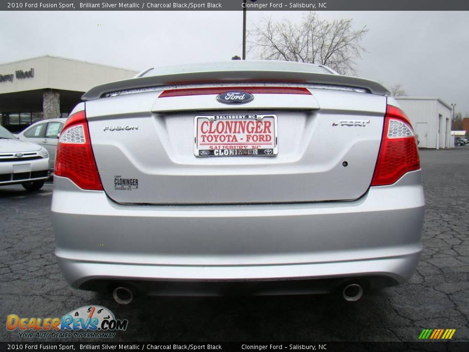 2010 Ford Fusion Sport Brilliant Silver Metallic / Charcoal Black/Sport Black Photo #4