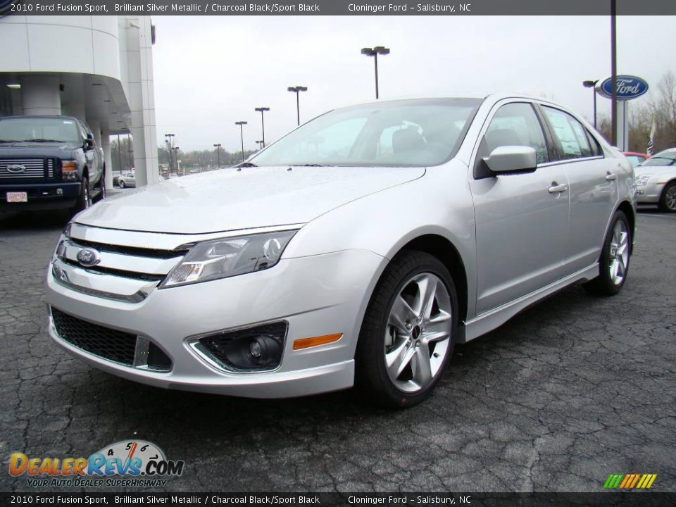 2010 Ford Fusion Sport Brilliant Silver Metallic / Charcoal Black/Sport Black Photo #6