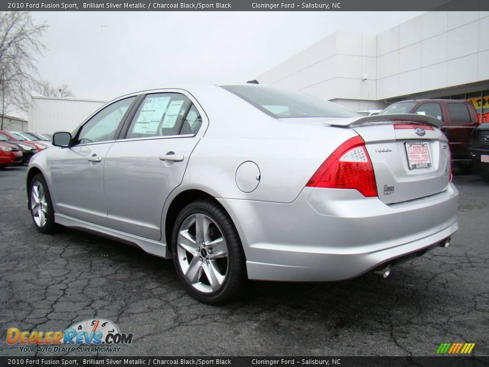 2010 Ford Fusion Sport Brilliant Silver Metallic / Charcoal Black/Sport Black Photo #31