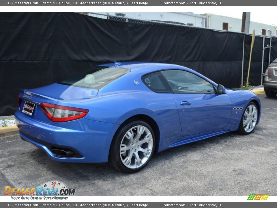 2014 Maserati GranTurismo MC Coupe Blu Mediterraneo (Blue Metallic) / Pearl Beige Photo #5