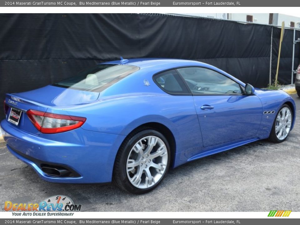 2014 Maserati GranTurismo MC Coupe Blu Mediterraneo (Blue Metallic) / Pearl Beige Photo #6