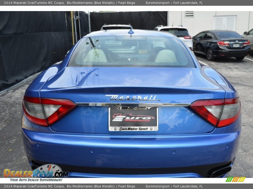 2014 Maserati GranTurismo MC Coupe Blu Mediterraneo (Blue Metallic) / Pearl Beige Photo #11