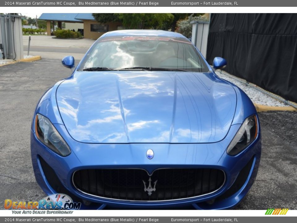 2014 Maserati GranTurismo MC Coupe Blu Mediterraneo (Blue Metallic) / Pearl Beige Photo #14