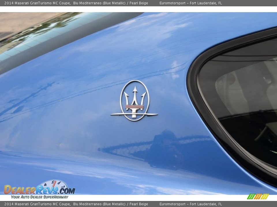 2014 Maserati GranTurismo MC Coupe Blu Mediterraneo (Blue Metallic) / Pearl Beige Photo #23