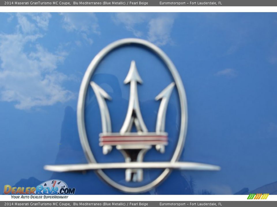 2014 Maserati GranTurismo MC Coupe Blu Mediterraneo (Blue Metallic) / Pearl Beige Photo #25