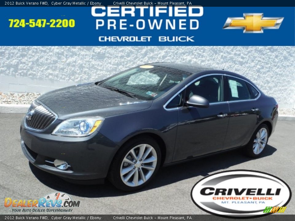 2012 Buick Verano FWD Cyber Gray Metallic / Ebony Photo #1