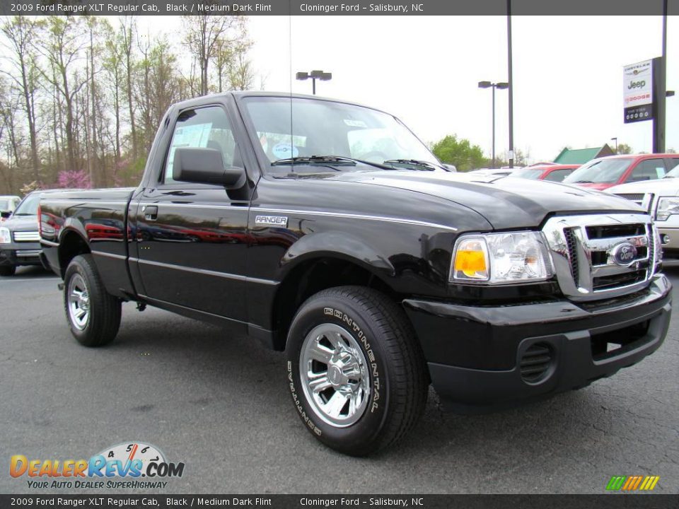 2009 Ford Ranger XLT Regular Cab Black / Medium Dark Flint Photo #1