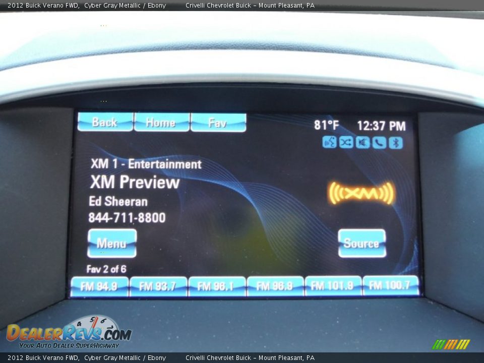 2012 Buick Verano FWD Cyber Gray Metallic / Ebony Photo #21