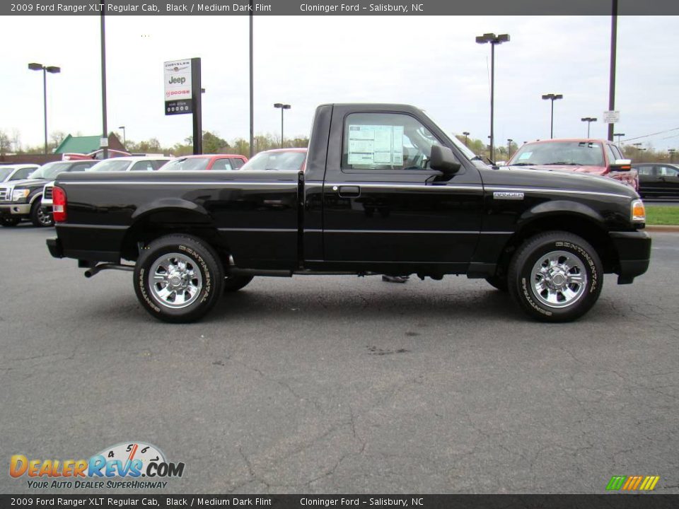2009 Ford Ranger XLT Regular Cab Black / Medium Dark Flint Photo #2