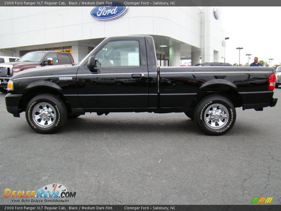 2009 Ford Ranger XLT Regular Cab Black / Medium Dark Flint Photo #5