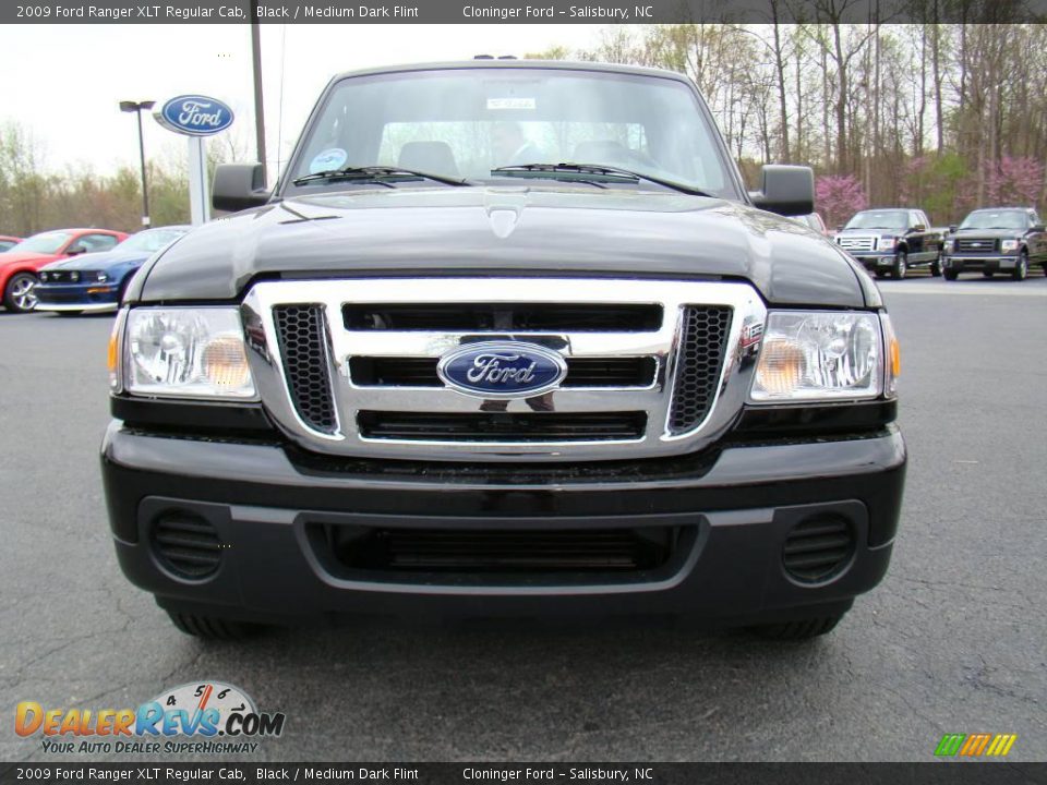 2009 Ford Ranger XLT Regular Cab Black / Medium Dark Flint Photo #7