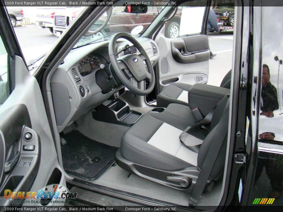2009 Ford Ranger XLT Regular Cab Black / Medium Dark Flint Photo #8