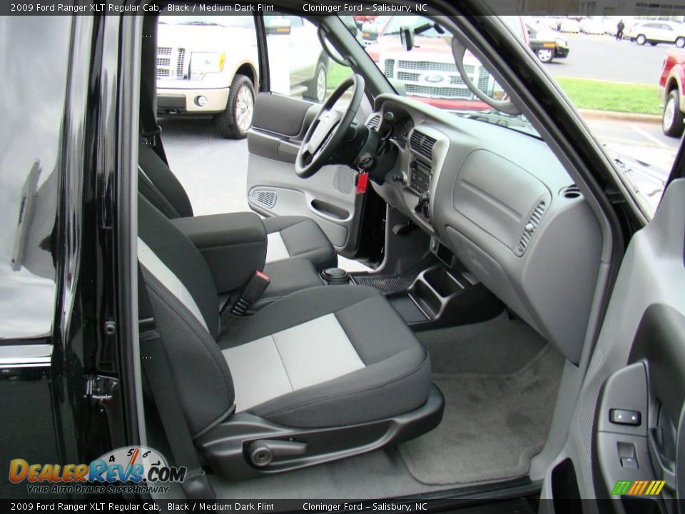 2009 Ford Ranger XLT Regular Cab Black / Medium Dark Flint Photo #10