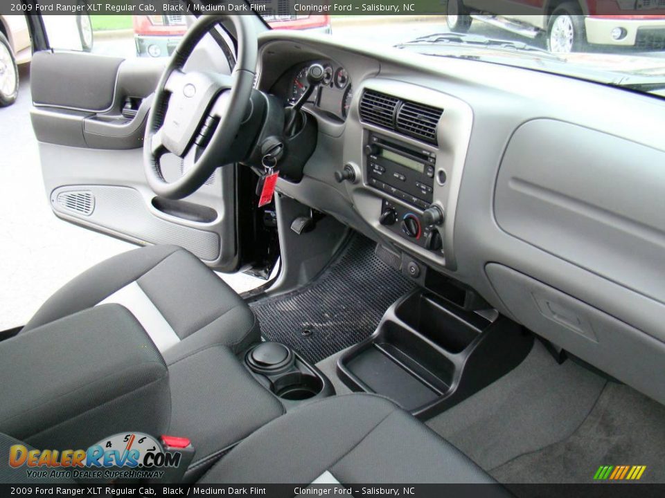 2009 Ford Ranger XLT Regular Cab Black / Medium Dark Flint Photo #11