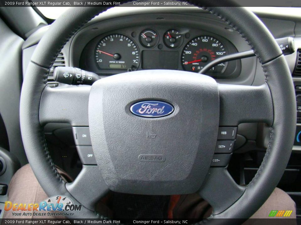 2009 Ford Ranger XLT Regular Cab Black / Medium Dark Flint Photo #18