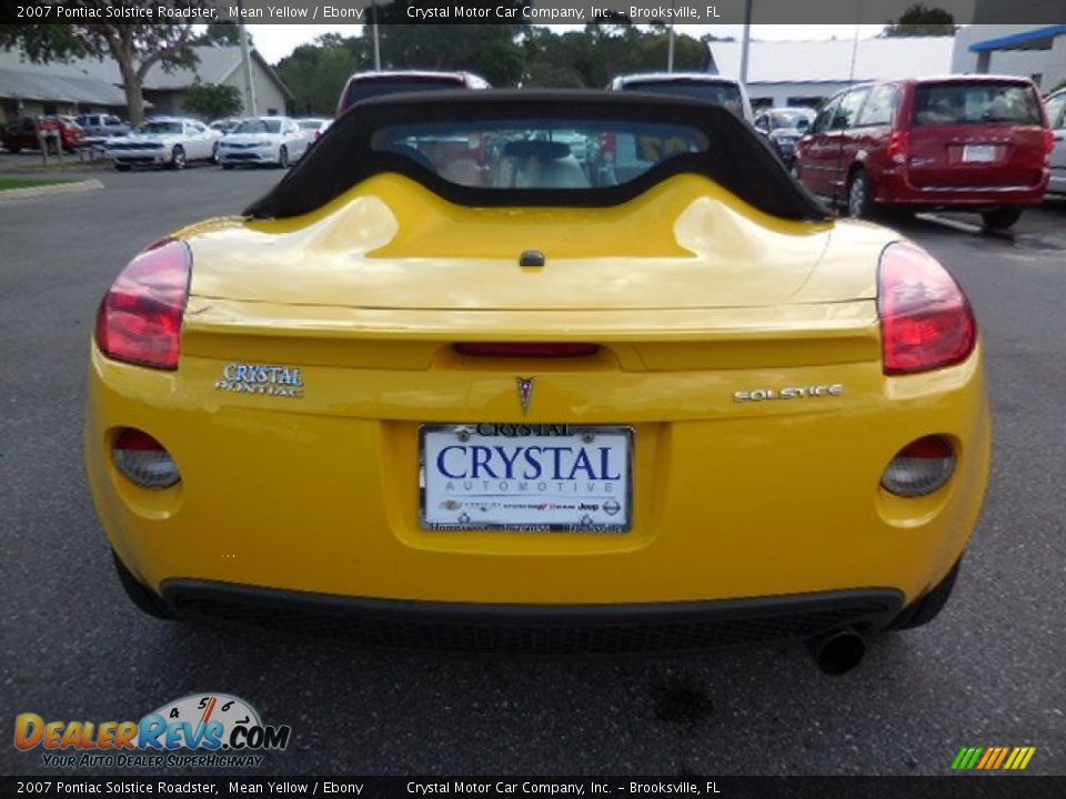 2007 Pontiac Solstice Roadster Mean Yellow / Ebony Photo #6