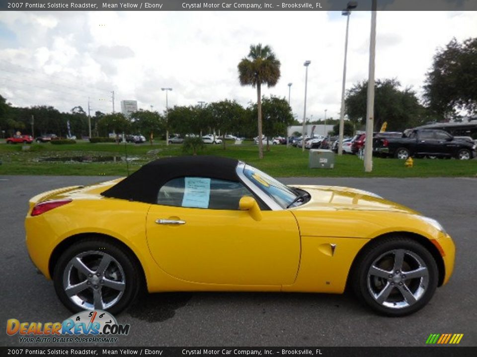 2007 Pontiac Solstice Roadster Mean Yellow / Ebony Photo #8