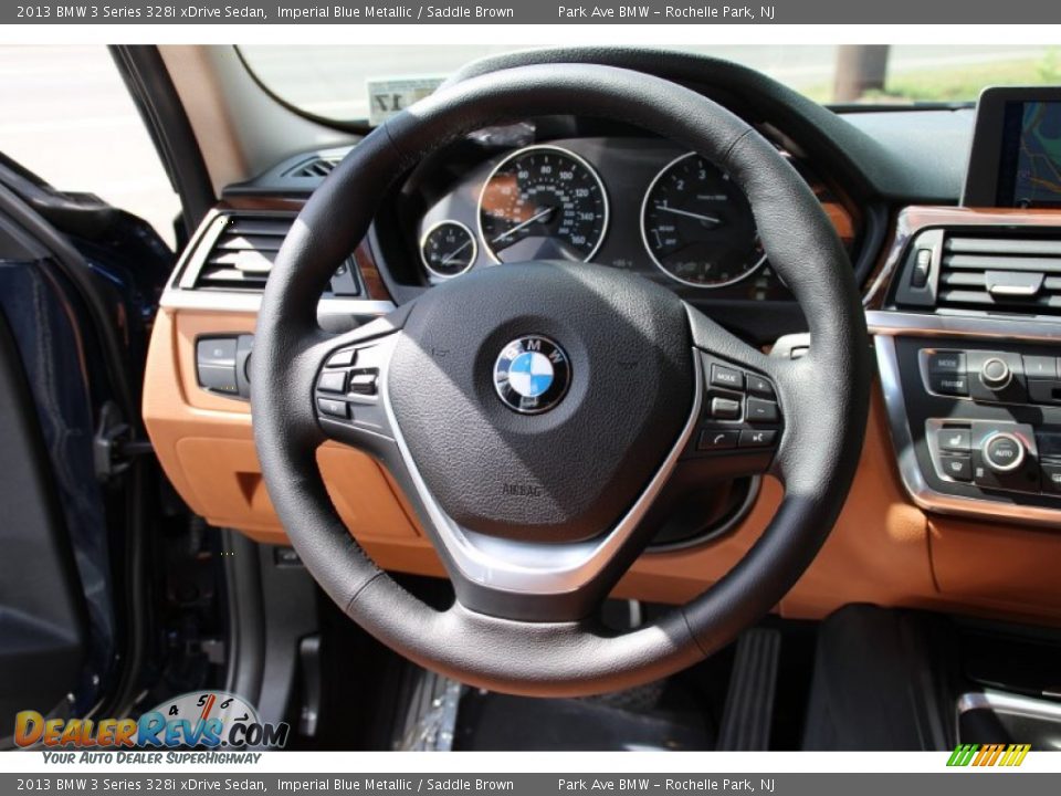 2013 BMW 3 Series 328i xDrive Sedan Imperial Blue Metallic / Saddle Brown Photo #19