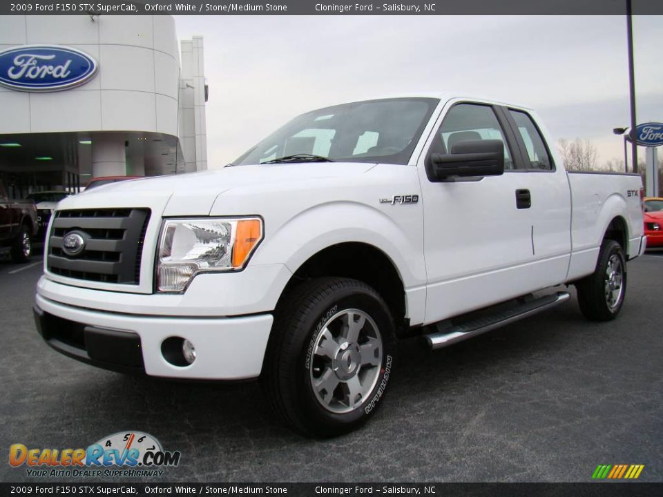 2009 Ford F150 STX SuperCab Oxford White / Stone/Medium Stone Photo #6