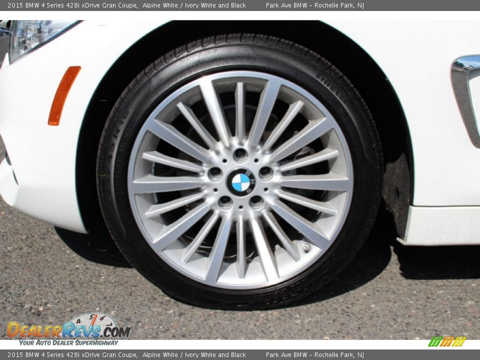 2015 BMW 4 Series 428i xDrive Gran Coupe Alpine White / Ivory White and Black Photo #34