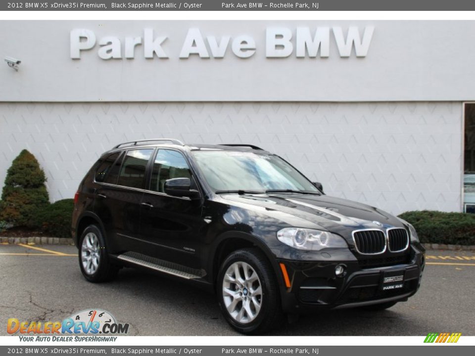 2012 BMW X5 xDrive35i Premium Black Sapphire Metallic / Oyster Photo #1