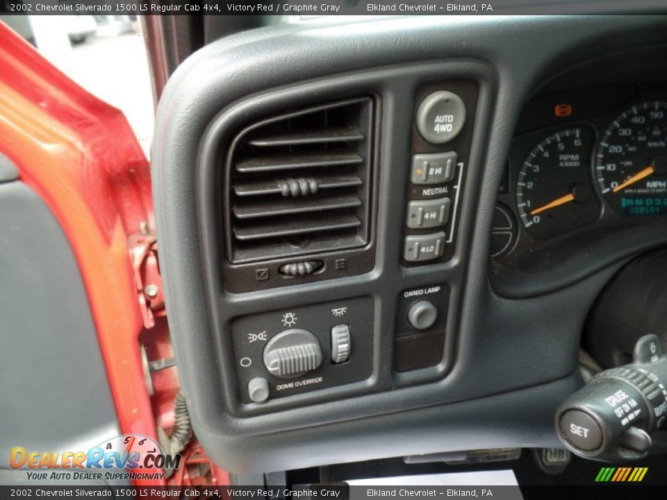 2002 Chevrolet Silverado 1500 LS Regular Cab 4x4 Victory Red / Graphite Gray Photo #28