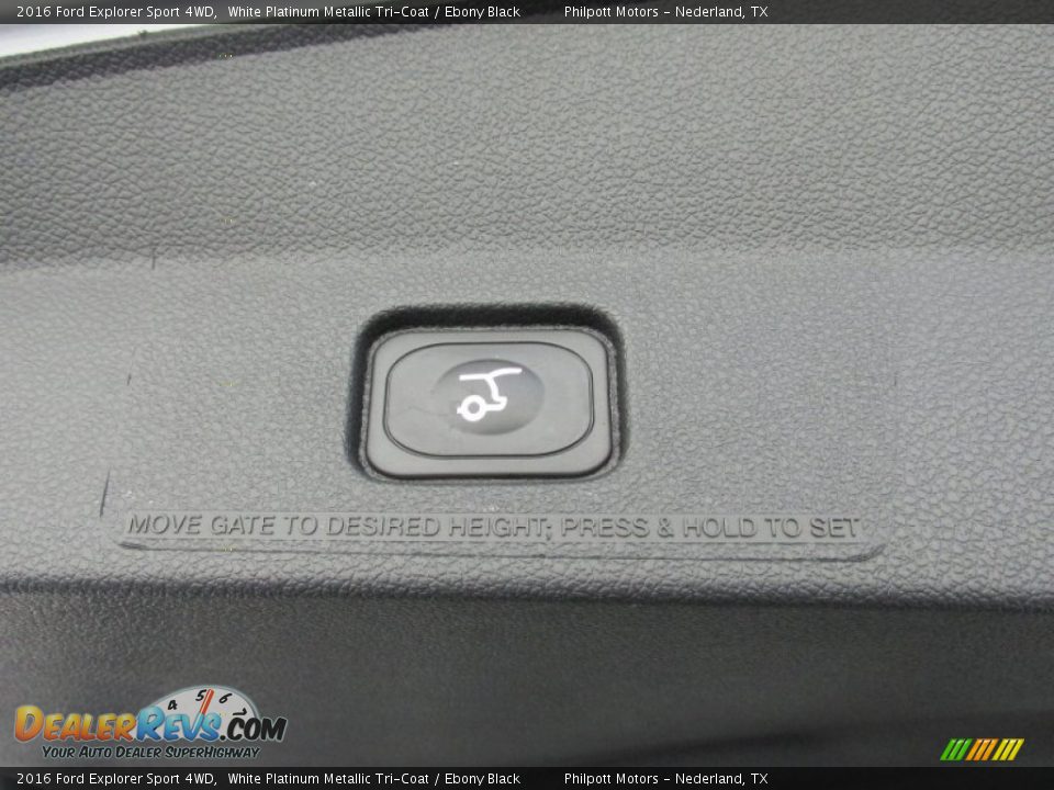 2016 Ford Explorer Sport 4WD White Platinum Metallic Tri-Coat / Ebony Black Photo #19