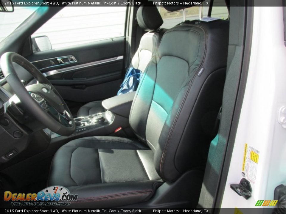 2016 Ford Explorer Sport 4WD White Platinum Metallic Tri-Coat / Ebony Black Photo #26