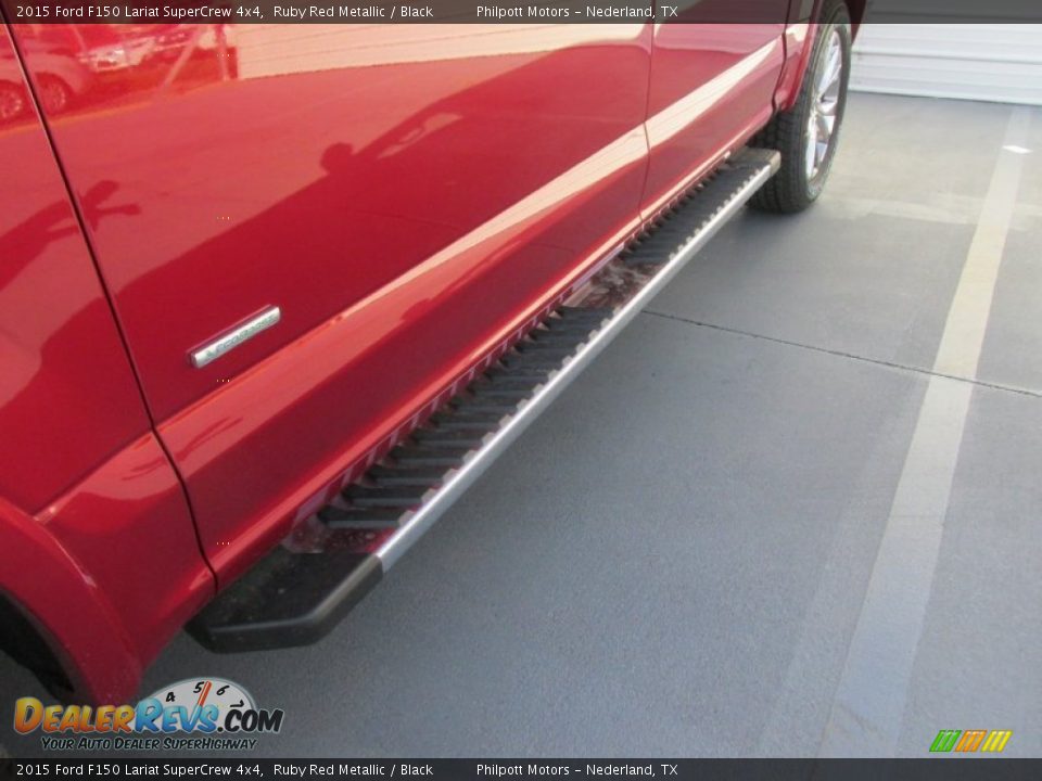 2015 Ford F150 Lariat SuperCrew 4x4 Ruby Red Metallic / Black Photo #12