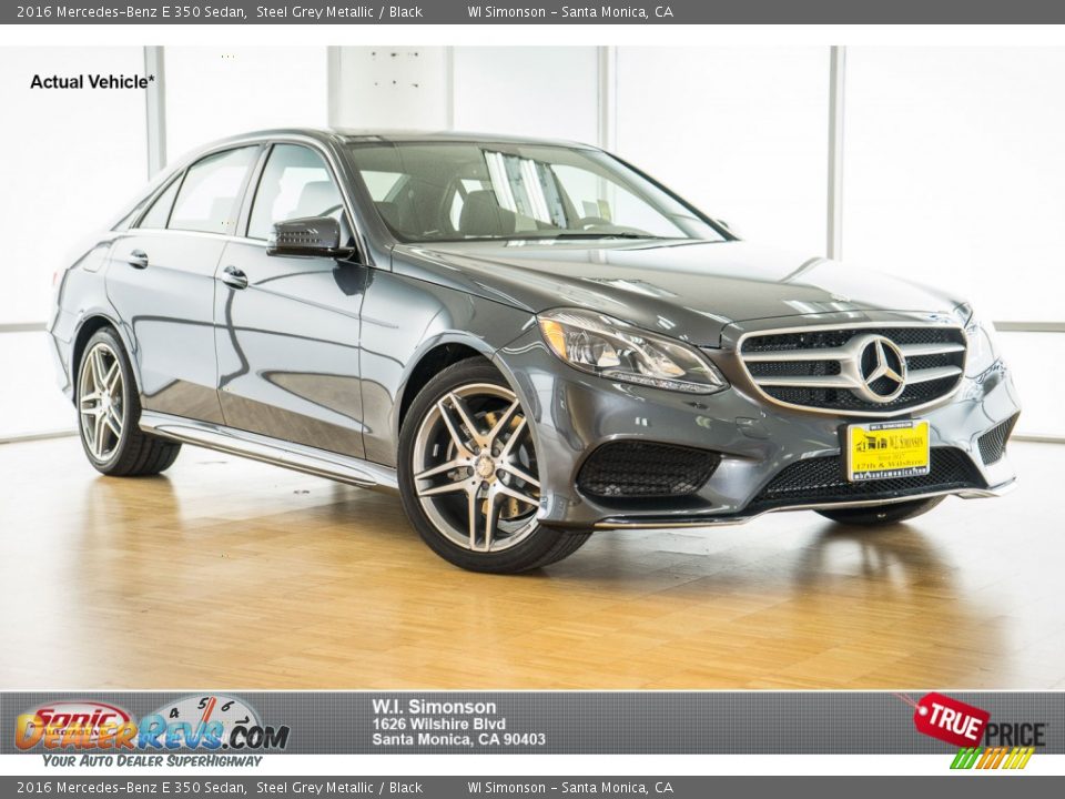 2016 Mercedes-Benz E 350 Sedan Steel Grey Metallic / Black Photo #1