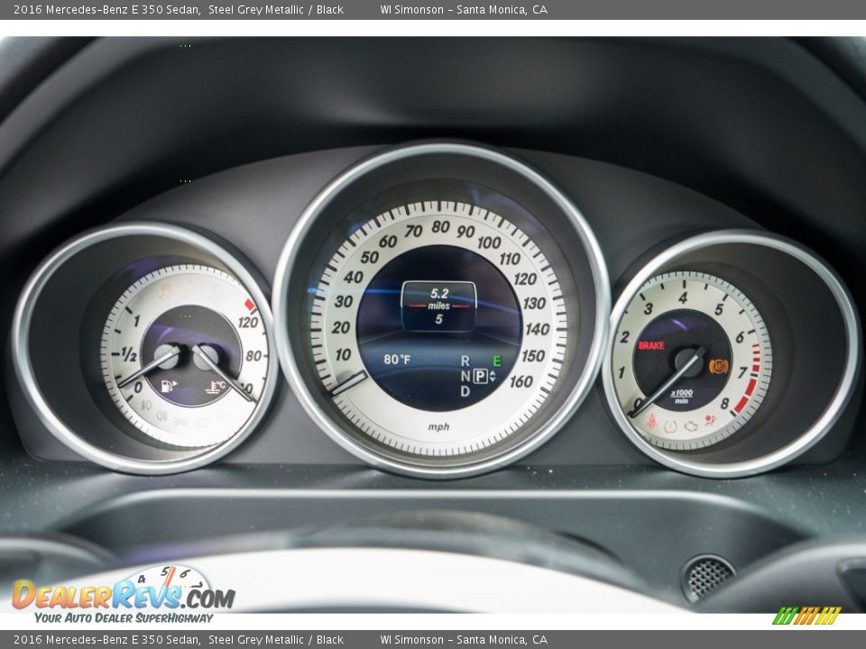 2016 Mercedes-Benz E 350 Sedan Steel Grey Metallic / Black Photo #7