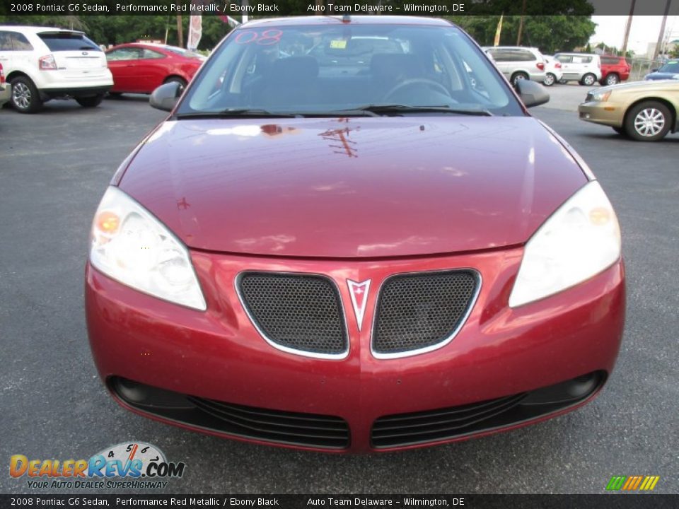 2008 Pontiac G6 Sedan Performance Red Metallic / Ebony Black Photo #9