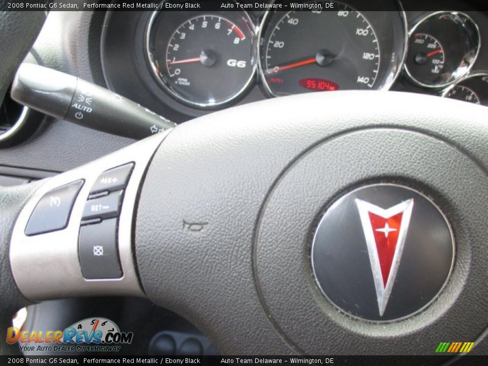 2008 Pontiac G6 Sedan Performance Red Metallic / Ebony Black Photo #29