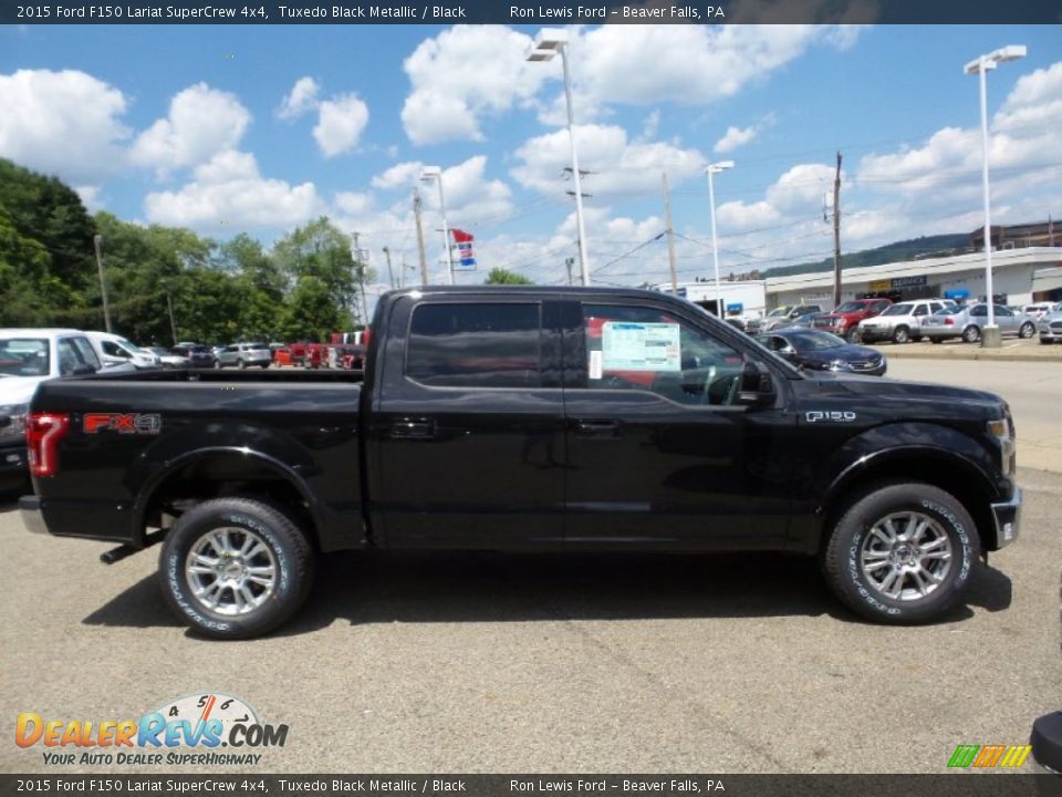2015 Ford F150 Lariat SuperCrew 4x4 Tuxedo Black Metallic / Black Photo #1
