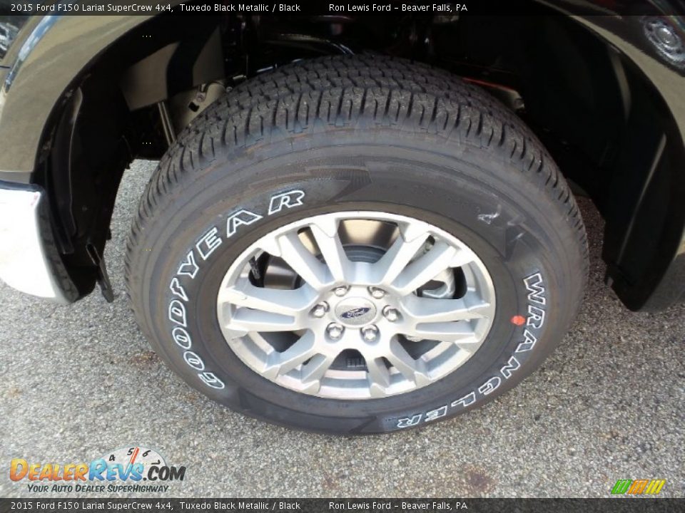 2015 Ford F150 Lariat SuperCrew 4x4 Tuxedo Black Metallic / Black Photo #11