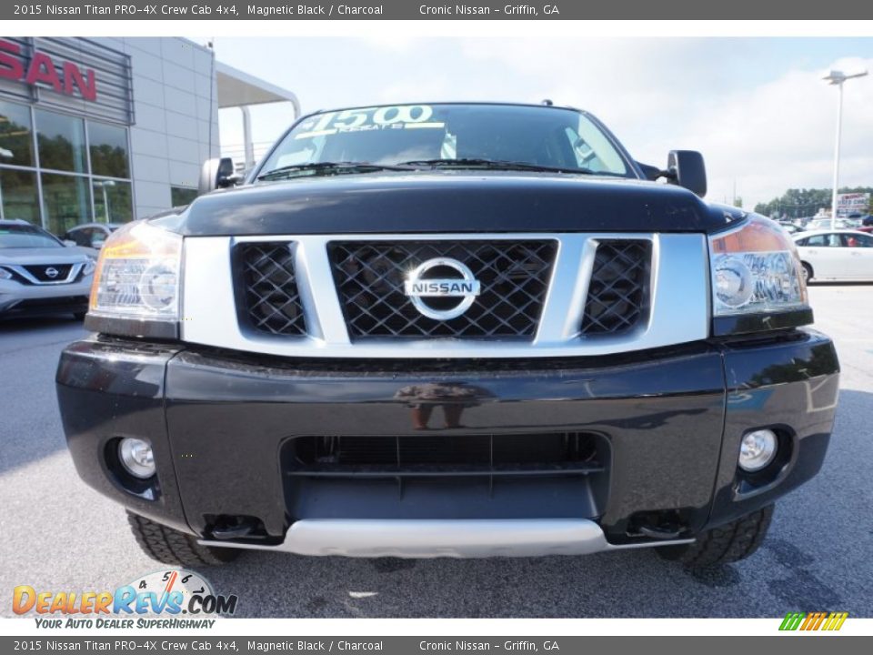 2015 Nissan Titan PRO-4X Crew Cab 4x4 Magnetic Black / Charcoal Photo #8