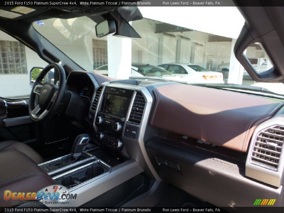 2015 Ford F150 Platinum SuperCrew 4x4 White Platinum Tricoat / Platinum Brunello Photo #2